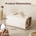 thumbnail image 6 of Roll up Makeup Bag, Large Travel Makeup Bag, Foldable Makeup Bag, Waterproof Hanging Toiletry Bag with 4 Clear Detachable Interior Pockets, Portable Cosmetic Bag for Women Travel Essentials (Beige), 6 of 9