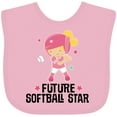 thumbnail image 3 of Inktastic Future Softball Star Girl Girls Baby Bib, 3 of 4