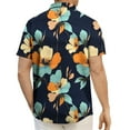 thumbnail image 3 of Vetsdori Button down Shirts for Men Pockets Gift for Men Work Shirts Summer Short Sleeve Hawaiian Holiday Tops Collared Floral Mens T-Shirts Casual,Size XXXXL, 3 of 5