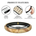 thumbnail image 6 of Haiem Vintage Baseball Print Steering Wheel Cover 15 Inches for Women Men, Neoprene Anti-Slip Steering Wheel Grip Wrap Car Accessories Protective Case Cover for Vehicle Truck SUV, 6 of 8