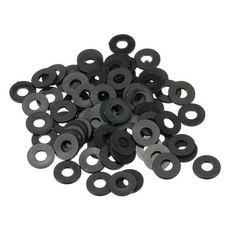

Uxcell M4 Nylon Flat Washer 150 Pack 4mm ID 10mm OD 1mm Thick Sealing Spacer Gasket Ring Black