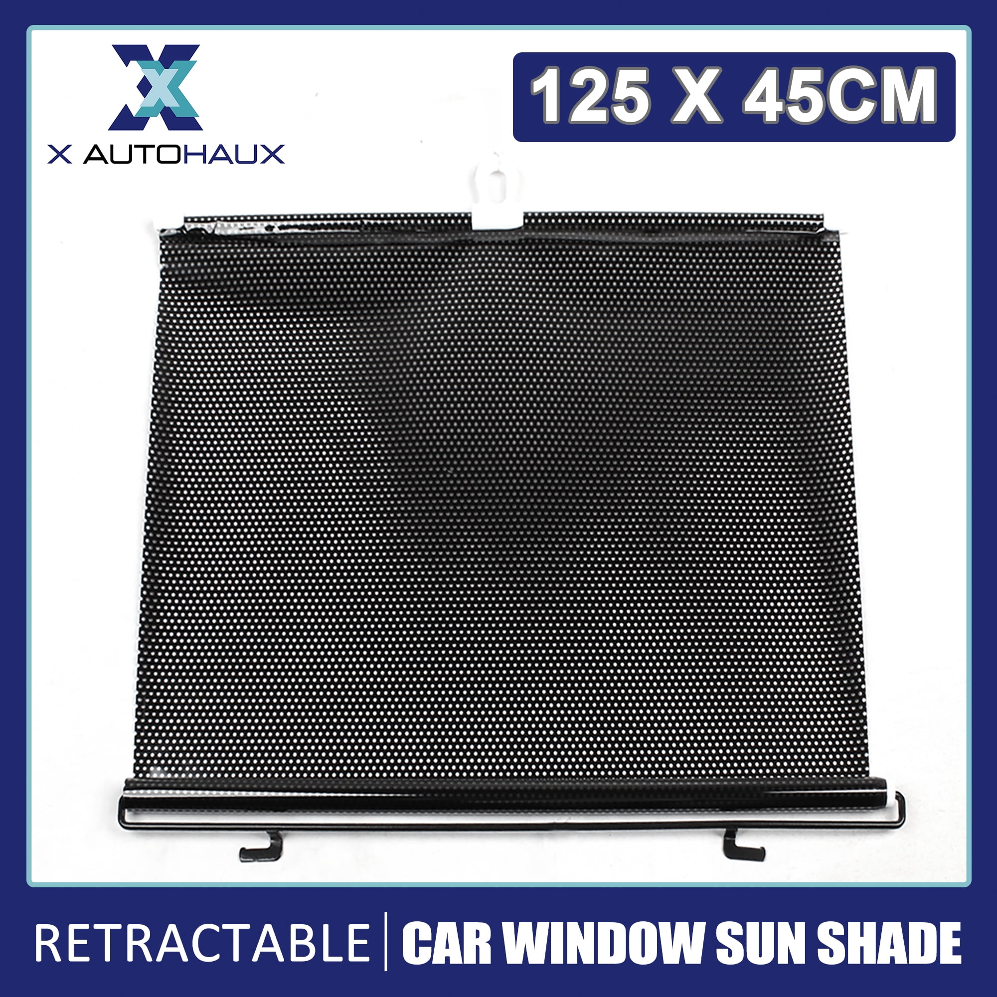 49.2 x 17.7 Retractable Car Side Window Sun Shade Guard Roller Protector Black