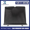 thumbnail image 3 of Unique Bargains 49.2"x17.7" Retractable Car Side Window Sun Shade Guard Roller Protector Black for Car, 3 of 5