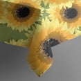 thumbnail image 5 of Green Sunflower Pattern Square Tablecloth,Waterproof Square Table Cover,Wipeable Spillproof Washable Table Cover for Home Kitchen Party Decor 42"X42"(107x107cm), 5 of 6