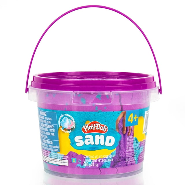 Arena moldeable Hasbro Play Doh Cubo de Slimysand 680 g Masa Verde Azulada y Morada