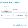 thumbnail image 2 of NineLeaf 8 Rolls Compatible for DYMO 30254 1-1/8 in x 3-1/2 in Clear Shipping Address Barcode Labels, 130 Labels Per Roll, 2 of 7
