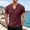 Wine, variant on 100 Percent Cotton T-Shirts for Men Jerdar Men's Solid Color Pleated Frayed Edges Special V-neck Short-sleeved Shirt