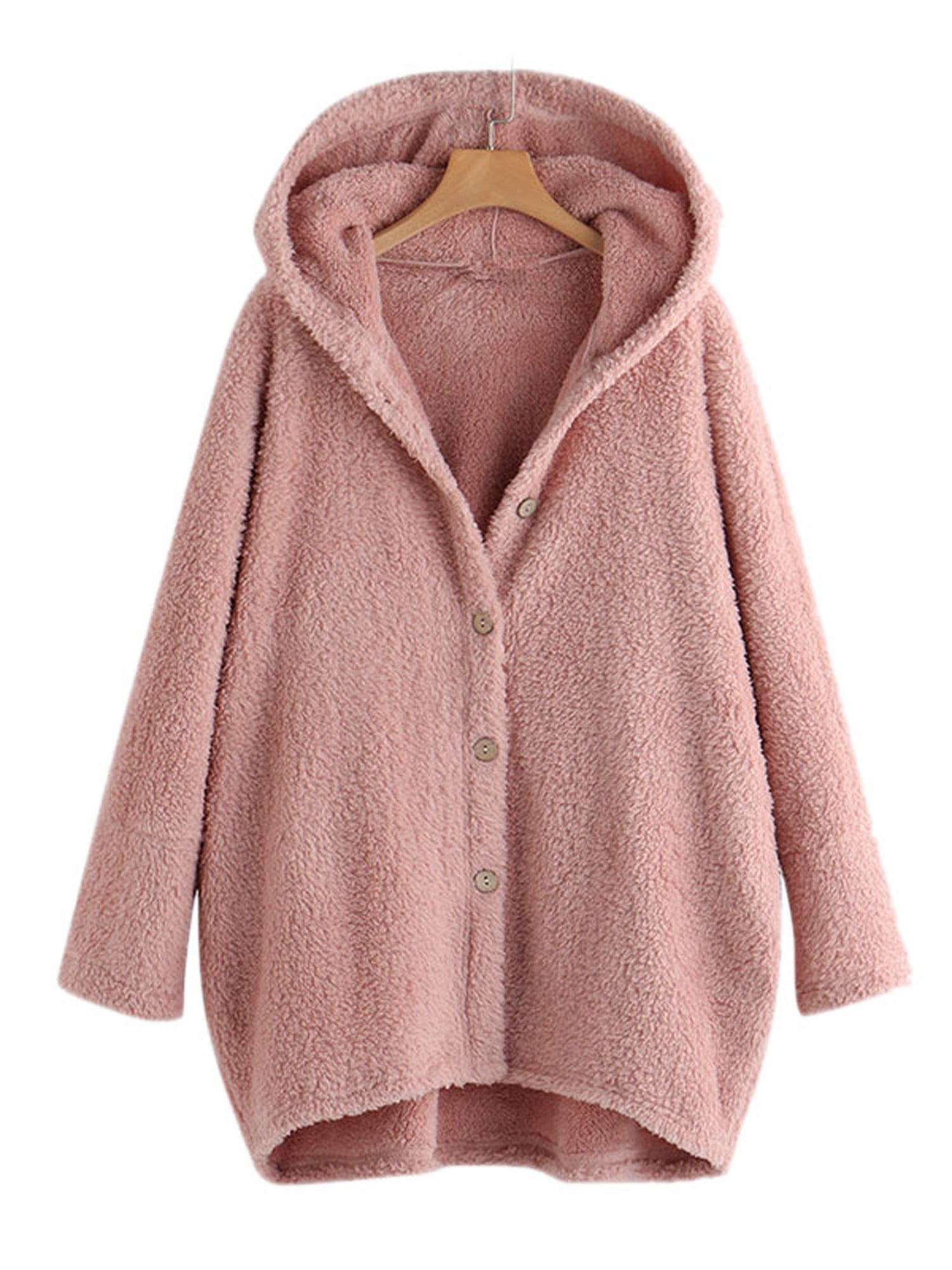 teddy bear fleece hoodie women's