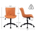 thumbnail image 5 of Kidol & Shellder Camel Desk Chair with Wheels, Adjustable Rocking Cozy PU Mid-Back Office Task Chair, 5 of 6