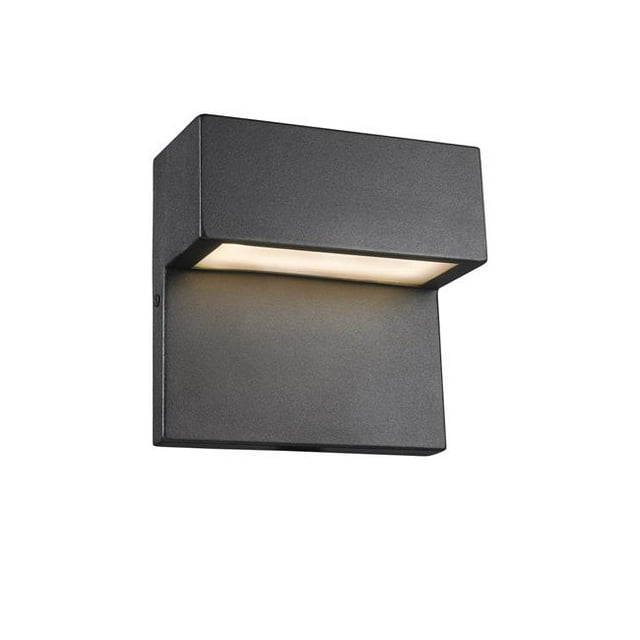 Chloe Lighting CH2R902BK06-ODL Applique Murale Extérieure Texturée à LED Contemporaine Noire - 6 Po.