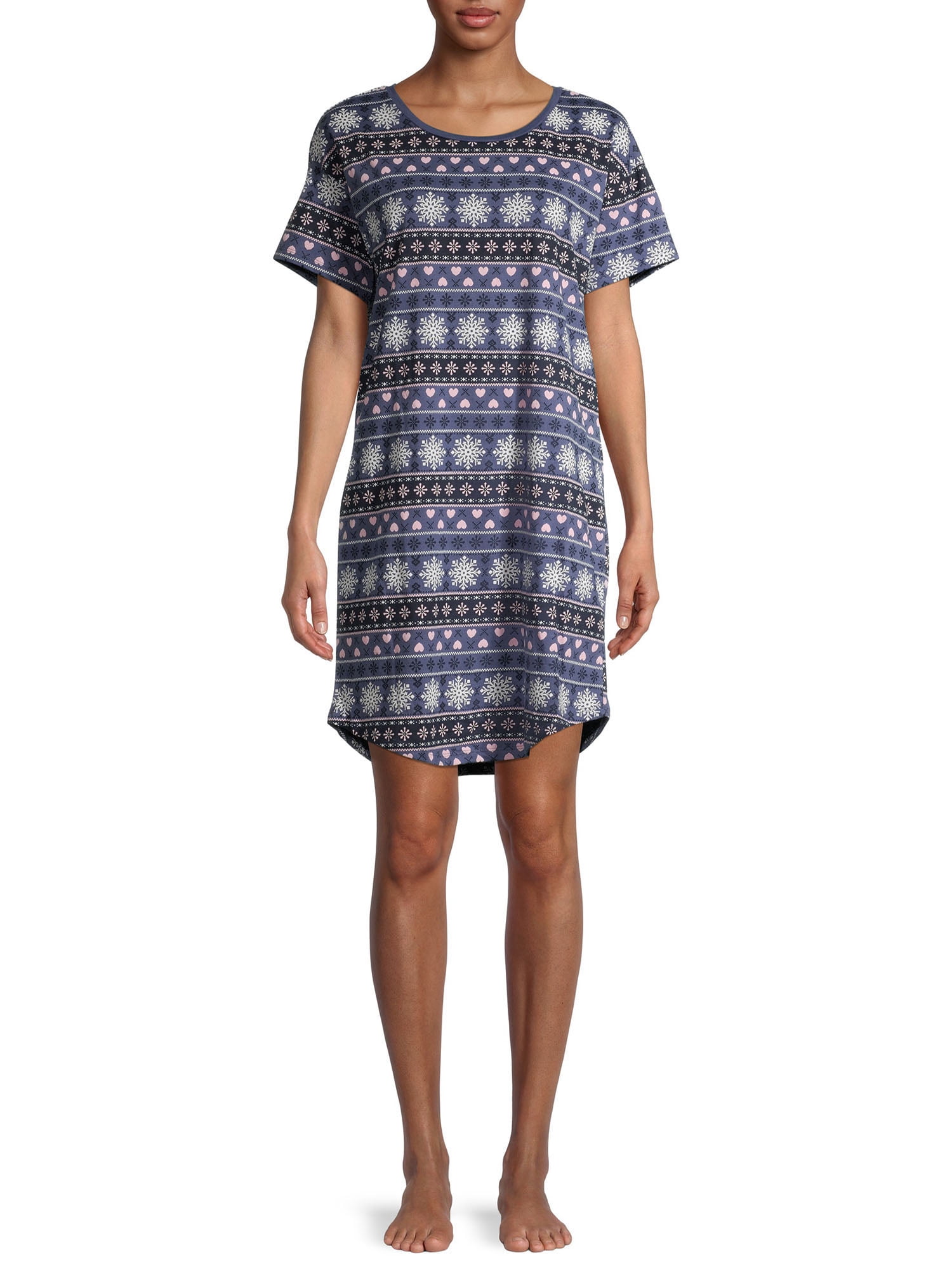 Women's and Women's Plus Jersey Pajama Sleepshirt