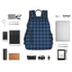 thumbnail image 4 of Balery Blue Black Plaid Mochila Ligera para Hombres y Mujeres – Resistente y Impermeable, Ideal para la Escuela, el Trabajo, los Viajes y el Uso Diario, 4 of 7