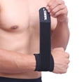 thumbnail image 2 of Athletic Adjustable Compression Wrist Wrap and Support Band Sports Gym Elastic Stretchy Wrist Joint Brace for Men and Women One Size Fits Either Hand Single, 2 of 5
