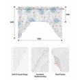 thumbnail image 5 of Pink Blue Flower Swag Valances for Windows, Small Curtains Drapes, Spring Watercolor Floral Plant Textured Kitchen Window Curtains Over Sink Window Treatment Valance for Bedroom/Bathroom 56"x36", 5 of 5