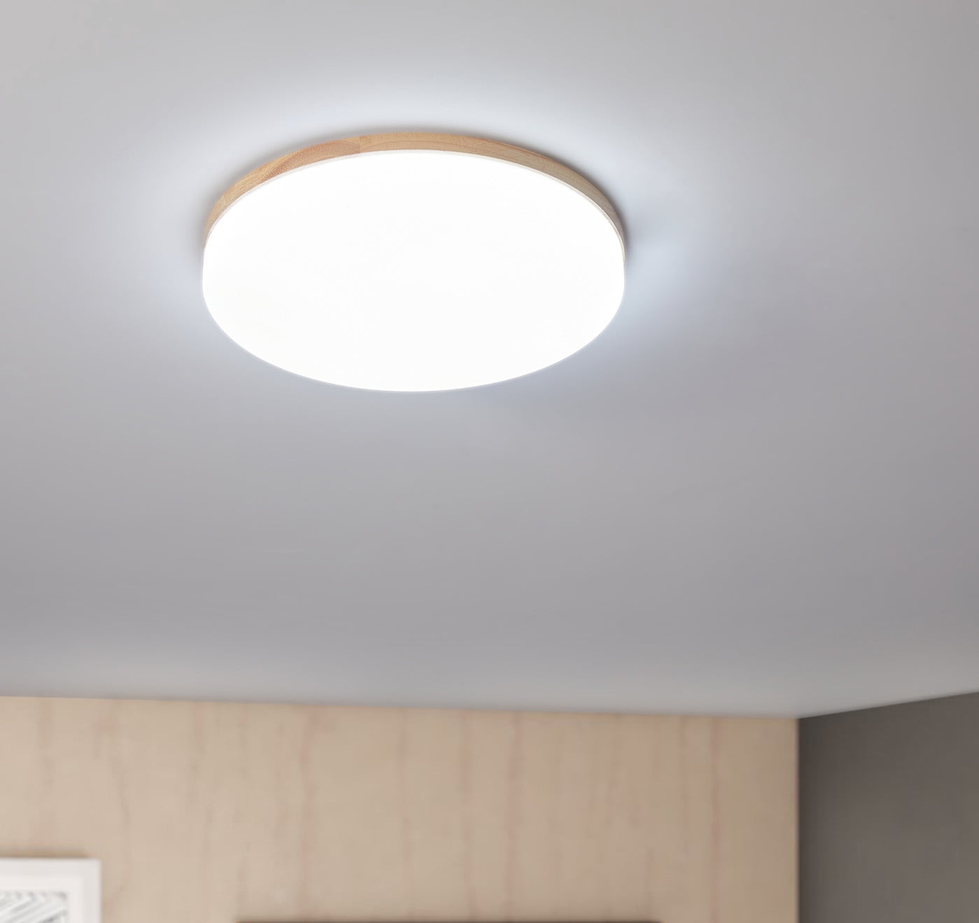 Aiwen Circle Acrylic Flush Mount Ceiling Lamp with Integrated LED Light 24 Watts