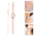 thumbnail image 2 of 1 Set Mujer pulsera y reloj conjunto de cuero Cuarzo Reloj de pulsera Regalo de Navidad, 2 of 3