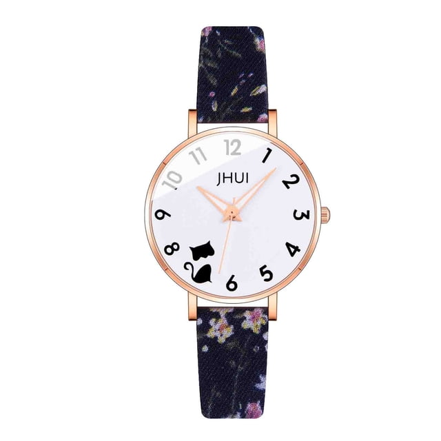Up to 65% Off Luxury Temperament Ladies Belt Watch Analog Arabic Digital Quartz Watch Necklace Rings Earring Jewelry on Clearance