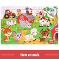 thumbnail image 1 of Logic Thinking Intellectual Wooden Game Puzzle Jigsaw Animal Vehicle Cartoon Early Educational Toys For Kids Children Gift, 1 of 4