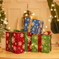 thumbnail image 1 of Room Decor Qwtwty 3 Pcs Boîte Décorative Lumineuse en Fer de Noël, Boîte Cadeau de Fenêtre de Magasinage, Décoration de Sapin de Noël, Boîte Cadeau Neige, 1 of 9