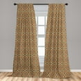 thumbnail image 5 of Ambesonne Orient Curtains, Eastern Bohem Pattern, Pair of 28"x63", Multicolor, 5 of 5
