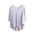 thumbnail image 6 of Censtreet Women's Pajama Top V-Neck 3/4 Sleeves Soft Tops Loose Sleepwear T-shirt Home Wear Pajama Blouse, 6 of 7