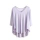 thumbnail image 2 of Blusa de pijama de manga larga para mujer, cuello en V, mangas 3/4, suelta, color liso, para estar en casa, blusa de pijama, blusa modal para mujer, 2 of 7