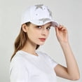 thumbnail image 6 of Duoif Rhinestone Baseball Caps for Women Men Sequins Casual Sports Cap Rhinestone Hat Sequin Hat, 6 of 7