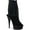Black Suede/Black, variant on Women's Pleaser Delight 1019 Open-Toe Bootie