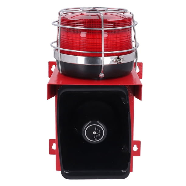 Recordatorio De Luz Y Sonido Industrial Con Volumen Ajustable LED Bocina Visual Audible De 120 DB Con Alarma De 3 Tonos Para Maquinaria Portuaria Seguridad En La