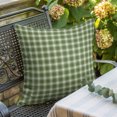 thumbnail image 3 of Throw Pillow Covers 20x20 Inch, Green Gingham Decorative Pillow Cases for Couch Sofa Bed, Farmhouse Buffalo Plaid Checkered Cotton Linen Square Home Decor Pillowcases with Hidden Zipper, 3 of 9