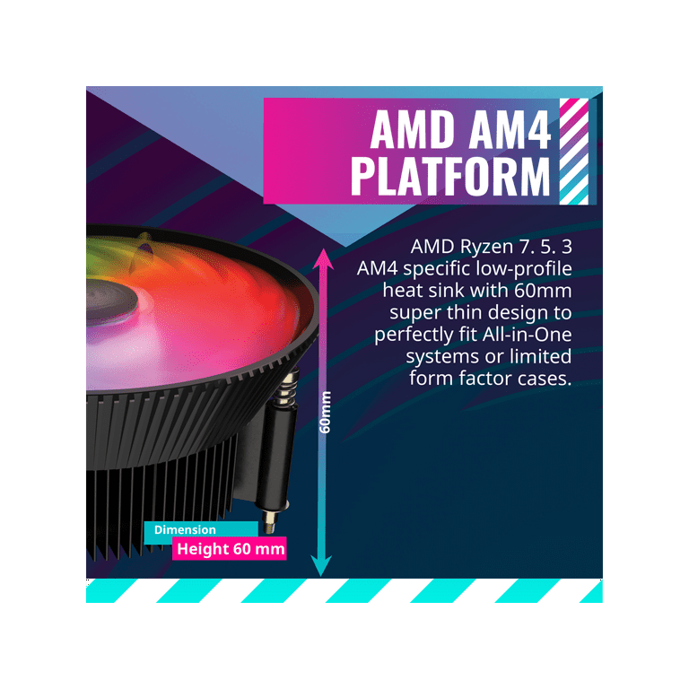 Cooler Master A71C ARGB CPU Air Cooler for AMD Ryzen, Anodized