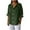 Army Green, variant on XUNKUSGA Women's Tops Classic Cotton Linen Crewneck Lace Patchwork Women's Blouses Casual 3/4 Sleeve Tunic Tops Lightweight Solid Color with Decorative Buttons S-2XL Green