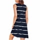 thumbnail image 5 of Camisón sin mangas con bolsillos y estampado para mujer, camisón plisado con cuello redondo, vestido de poliéster para mujer, 5 of 7