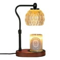 thumbnail image 1 of yeacher Adjustable Walnut Wax Melting Lamp - Flameless Aroma Diffuser with 4-Level Brightness & Timer, GU10 Bulbs Included, Perfect for Home Decor & Gifts, 1 of 6