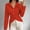 Red, variant on Formal 2024 Womens Shirts Green Long Sleeve V-Neck Solid Wrap Blouse Juniors Tops Trendy