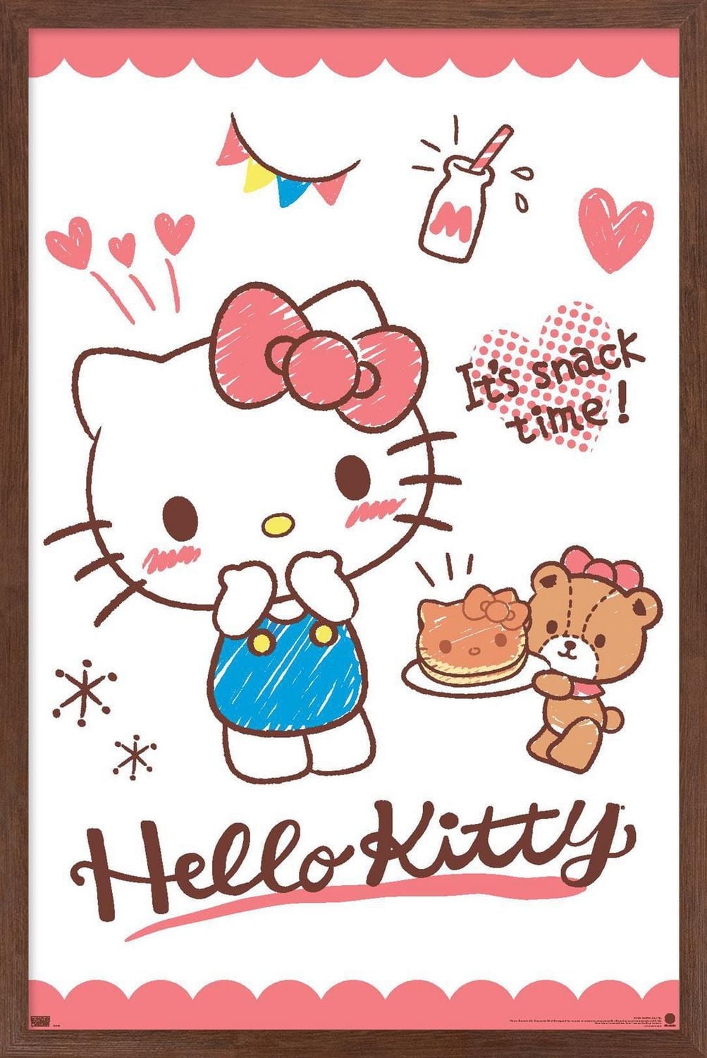Hello Kitty: 25 Snack Time - Kitty Pancakes Wall Poster, 22.375" x 34" Framed