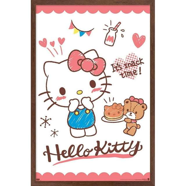 Hello Kitty: 25 Snack Time - Kitty Pancakes Wall Poster, 22.375" x 34" Framed