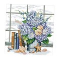 thumbnail image 3 of Stamped Cross Stitch Kits 14 Count Embroidery Cloth - Flower Windowsill Pattern,, 3 of 8