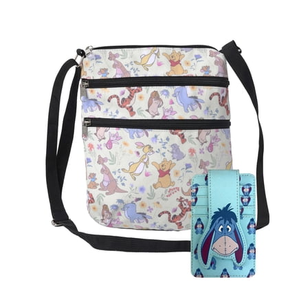 Women's Winnie the Pooh Crossbody Bag & Eeyore Card Holder Wallet 2-Piece Set