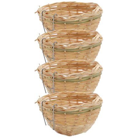 4Pcs Handwoven Bamboo Bird Nest Cage House Hatching Breeding Cave for ...