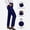 Navy, variant on RYDCOT Women's Straight Wide Leg Dress Pants Stretchy Work Pants Business Casual Slacks with Pockets S-2XL Navy