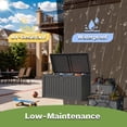 thumbnail image 6 of LEDMOMO Black Patio Storage Container Weatherproof Plastic Box for Deck and Garden, 6 of 10