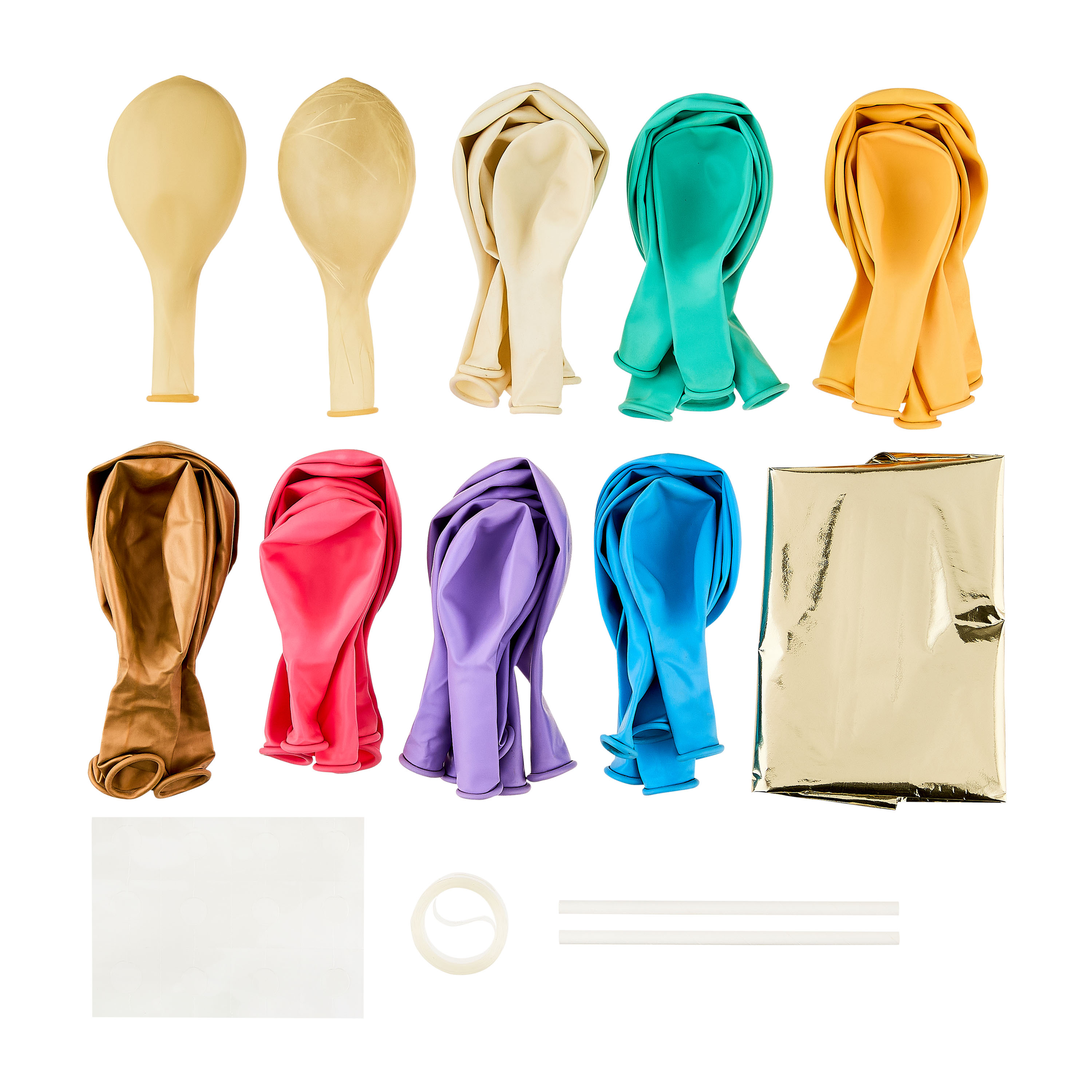 Way To Celebrate Pastel & Gold Foil Balloon Garland, 49 Pieces photo 2