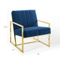 thumbnail image 3 of Inspire Channel Tufted Performance Velvet Armchair Navy, 3 of 6