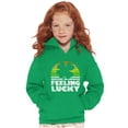 thumbnail image 4 of St Patricks Day Feeling Lucky Clover Youth Hoodie Boy Girl Teen Brisco Brands XS, 4 of 5
