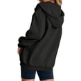 thumbnail image 4 of Zip Up Hoodie Women 2026 Y2K Casual Long Sleeve Oversized Hooded Sweatshirts Fall Winter Comfy Jackets with Pockets Black S, 4 of 6