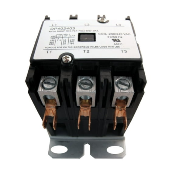 DP402403 SUPCO HVAC A/C Contactor 40 Amp 240 Volts 3 Poles