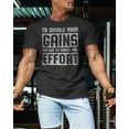 thumbnail image 2 of Gymish DOUBLE YOUR GAINS Workout T-Shirt for Men – Funny Gym Shirt, Men's Gym T-Shirt, Lifting Shirt, Deadlift Tee, Workout Shirt, Gym Wear, Athletic Shirt for Men, 2 of 5