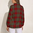 thumbnail image 2 of Royal Stewart Tartan Large Long Sleeve Blouse Woman Streetwear Casual Shirts Summer Oversize Woman Streetwear Clothing Birthday Present, 2 of 7