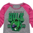 thumbnail image 3 of Marvel Hulk - Collegiate - Toddler And Youth Girls Shirt Tail Raglan, 3 of 5